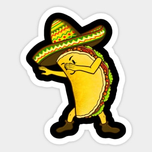 Tacos dabbing tacos lover Mexican food Sticker